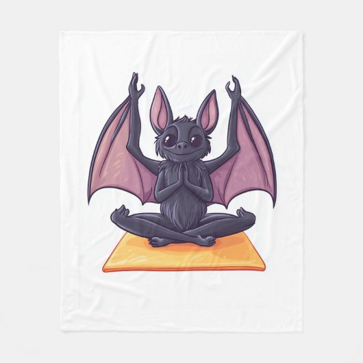 Vleermuis Yoga Flow Fleece Deken (Voorkant)