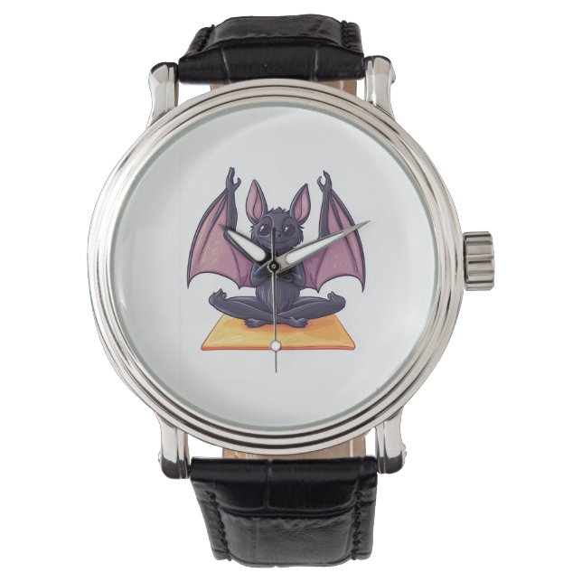 Vleermuis Yoga Flow Horloge (Voorkant)