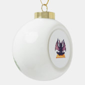 Vleermuis Yoga Flow Keramische Bal Ornament (Links)