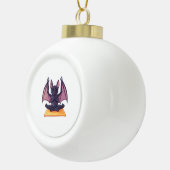 Vleermuis Yoga Flow Keramische Bal Ornament (Rechts)