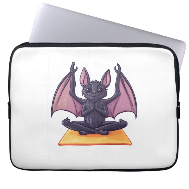 Vleermuis Yoga Flow Laptop Sleeve (Voorkant)
