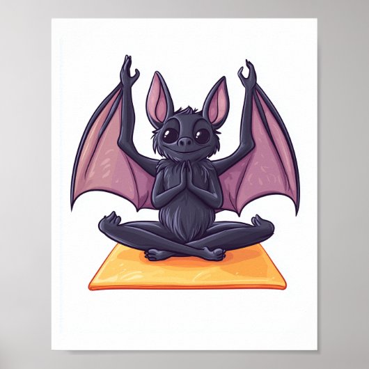 Vleermuis Yoga Flow Poster (Voorkant)
