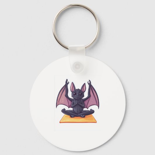 Vleermuis Yoga Flow Sleutelhanger (Voorkant)