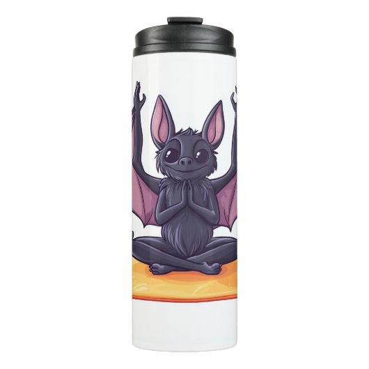 Vleermuis Yoga Flow Thermosbeker (Voorkant)