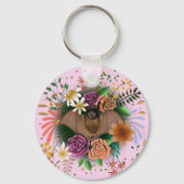 Vleermuisbloemen Bloemen Botanisch Sleutelhanger (Voorkant)