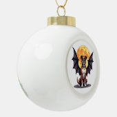 vleermuisboxer keramische bal ornament (Links)