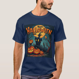 Vleermuisgevleugelde Halloween Cat: Spooky Pumpkin T-shirt