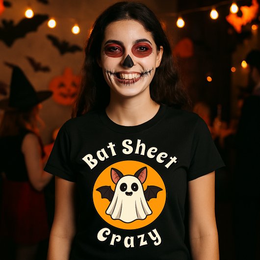Vleermuislaken Crazy Funny Halloween T-shirt
