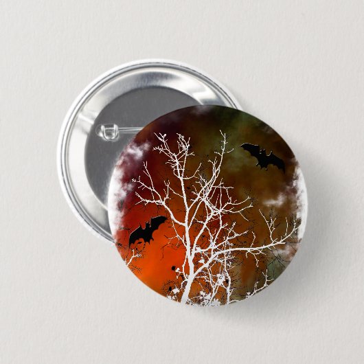 vleermuisnacht ronde button 5,7 cm (Voorkant /achterkant)