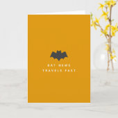 Vleermuisnieuws verspreidt zich snel | Halloween m Kaart (Gele Bloem)