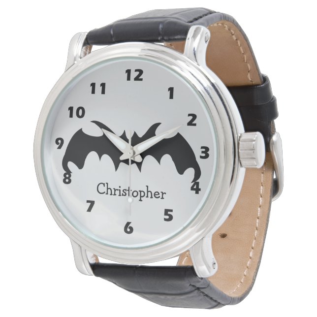 Vleermuisontwerp Horloge (Gekanteld)