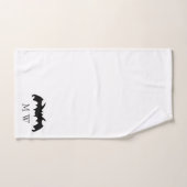 Vleermuisontwerp met monogram bad handdoek (Handdoek)