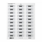 Vleermuisontwerp Retouradres Etiket (Full Sheet)
