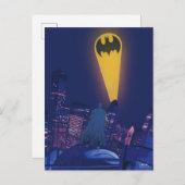 Vleermuissignaal boven Gotham Briefkaart (Voorkant / Achterkant)