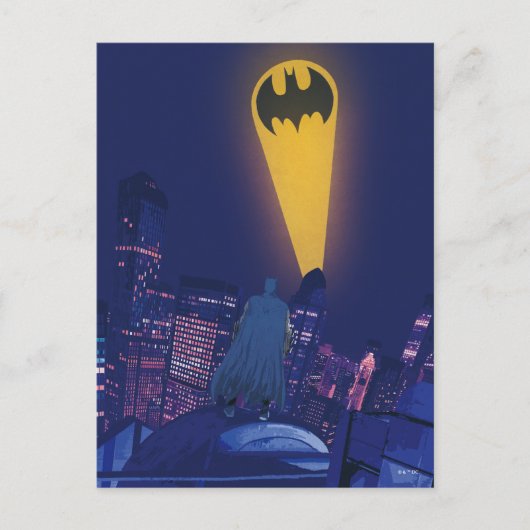 Vleermuissignaal boven Gotham Briefkaart (Voorkant)