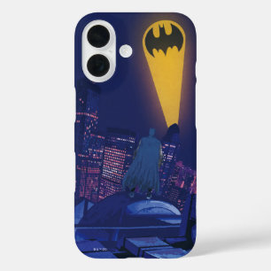 Vleermuissignaal boven Gotham iPhone 16 Hoesje
