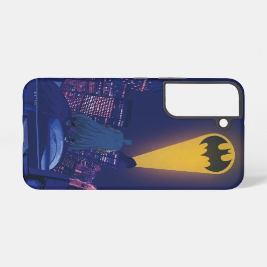 Vleermuissignaal boven Gotham Samsung Galaxy Hoesje (Achterkant horizontaal)