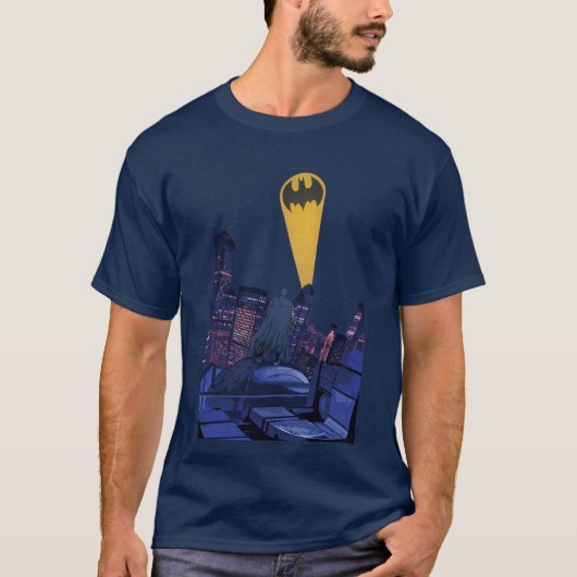 Vleermuissignaal boven Gotham T-shirt (Voorkant)