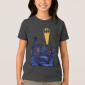 Vleermuissignaal boven Gotham Tri-Blend Shirt (Voorkant)