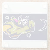 Vleermuissterren Glazen Onderzetter (Achterkant)