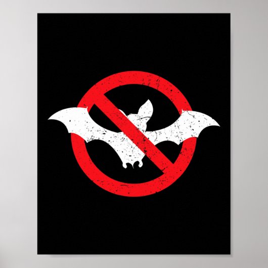 Vleermuisverbod Halloween Vampire Spooky Poster (Voorkant)