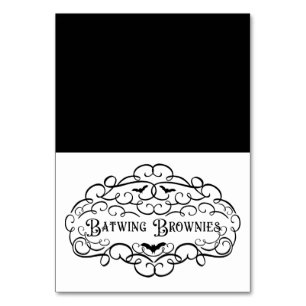 Vleermuisvleugel Brownies Oude Halloween Voedsel T Kaart
