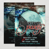 Vleermuisvleugelmaan Begraafplaats Halloweenfeest  Kaart (Voorkant / Achterkant)