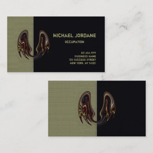 Vleermuisvleugels KLEUR / PAPIER / VORM OPTIES - Visitekaartje (Voorkant / Achterkant)