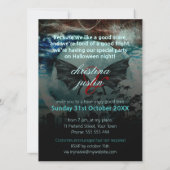 Vleermuisvleugels Maan Kerkhof Halloween Feest Uit Kaart (Achterkant)