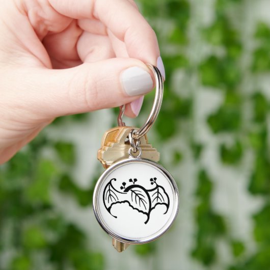 Vleermuisvormige paulownia sleutelhanger (Hand)