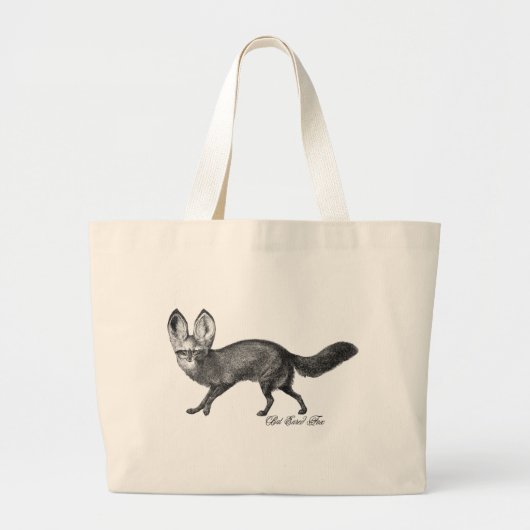 Vleermuisvos Grote Tote Bag (Voorkant)