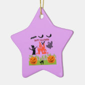 Vleermuizen dansen, zombiehanden komen tevoorschij keramisch ornament (Links)
