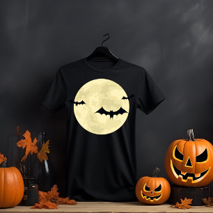 Vleermuizen die Halloween Moon vliegen T-shirt