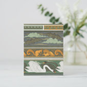 Vleermuizen Eekhoorns Zwanen Wildlife  Natuur kuns Briefkaart (Staand voorkant)