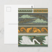 Vleermuizen Eekhoorns Zwanen Wildlife  Natuur kuns Briefkaart (Voorkant / Achterkant)