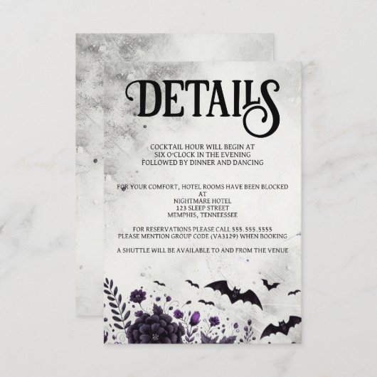 Vleermuizen en bloemen informatiekaartje (Voorkant / Achterkant)