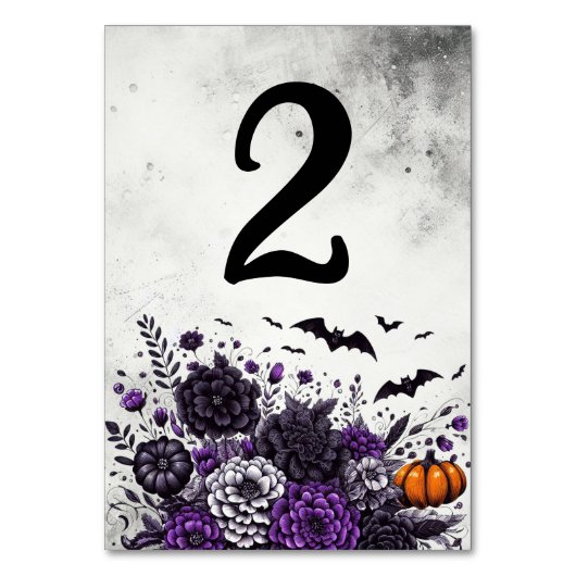 Vleermuizen en Bloemen Tafel Nummer 2 Kaart (Voorkant)