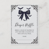 Vleermuizen en bogen Halloween Baby shower Luier R Informatiekaartje (Voorkant)