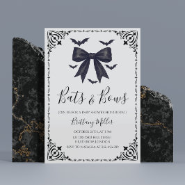 Vleermuizen en bogen Halloween baby shower uitnodi Kaart