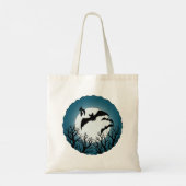 Vleermuizen en Bomen Tegen de Maan Tote Bag (Achterkant)