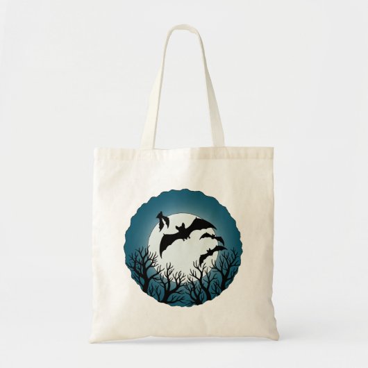 Vleermuizen en Bomen Tegen de Maan Tote Bag (Voorkant)
