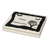 Vleermuizen en boomlandschap 2 silhouet kunststemp rubberstempel (Stempel)