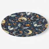 Vleermuizen en manen Halloween Papieren Bordje (Gekanteld)