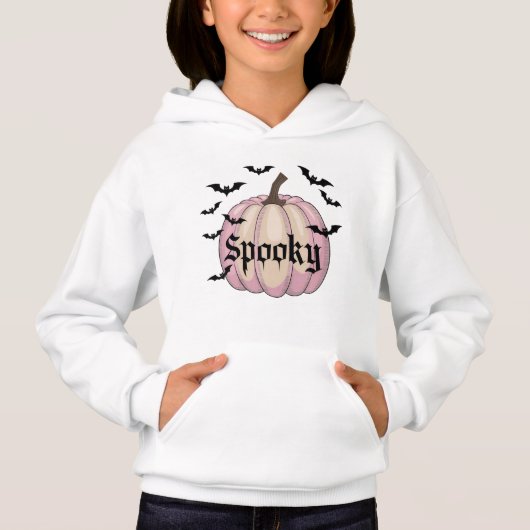 Vleermuizen en pompoen Halloween Sweater Pastel (Voorkant)