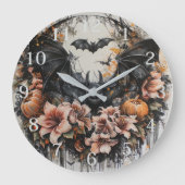 Vleermuizen en Pompoenen Wandklok (Voorkant)