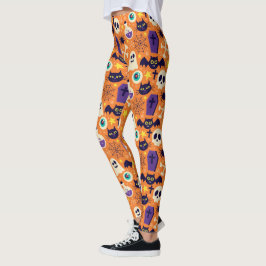 Vleermuizen en schedels leggings