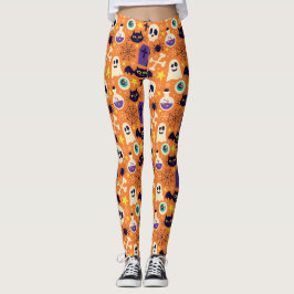 Vleermuizen en schedels leggings