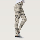 vleermuizen en spinnenwebben op Distressed Stripe Leggings (Rechts)