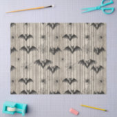 vleermuizen en spinnenwebben op Distressed Stripe Tissuepapier (Craft)