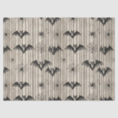 vleermuizen en spinnenwebben op Distressed Stripe Tissuepapier (Voorkant)